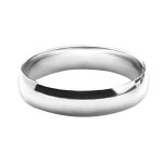 Alliance demi jonc 5mm argent rhodi