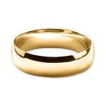Alliance demi jonc 6mm plaqu or