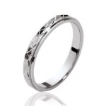 Alliance mariage facettes femme - argent massif 925 / 1000 rhodié Alliance mariage facettes femme - argent massif 925 / 1000 rhodié