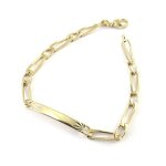 Altesse [m3732] - gourmette plaqu or 'identit' 19. 5 cm 4 mm