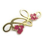 Altesse [n3325] - broche plaqu or 'vahin' rose dor