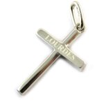 Altesse [n3336] - pendentif argent 'croix' (lourdes)