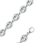 Altesse [q3766] - bracelet argent 'grain de caf' - 21 cm 7 mm