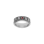 Bague acier patine anti stress motif celtique