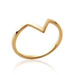 Bague alliance femme - plaqué or jaune 18 carats - anneau pointe triangle Bague alliance femme - plaqué or jaune 18 carats - anneau pointe triangle