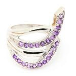 Bague amethyste . argent 925