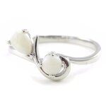 Bague argent déesse opale blanc Bague argent déesse opale blanc