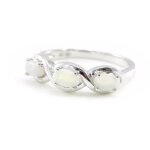 Bague argent déesse opale blanc Bague argent déesse opale blanc