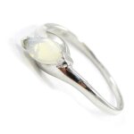 Bague argent déesse opale blanc Bague argent déesse opale blanc