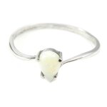 Bague argent déesse opale blanc Bague argent déesse opale blanc