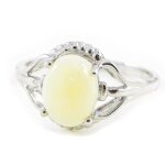 Bague argent déesse opale blanc Bague argent déesse opale blanc
