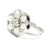 Bague argent déesse opale blanc Bague argent déesse opale blanc