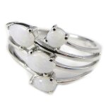 Bague argent déesse opale blanc Bague argent déesse opale blanc