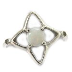 Bague argent  d�esse opale  blanc