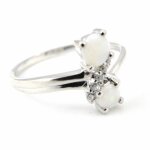 Bague argent déesse opale blanc Bague argent déesse opale blanc