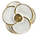 Bague argent  fleur sauvage  blanc