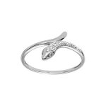 Bague argent platiné serpent Bague argent platiné serpent