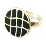 Bague argent pop art onyx Bague argent pop art onyx