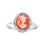 Bague argent rhodi came rose