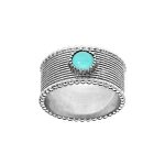 Bague argent rhodié large pierre cabochon couleur amazonite Bague argent rhodié large pierre cabochon couleur amazonite