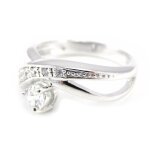 Bague argent  scarlett  blanc