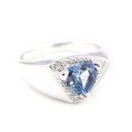 Bague argent  scarlett  topaze bleu