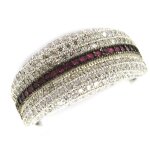 Bague argent  sissi  rubis blanc