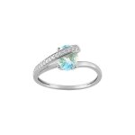 Bague femme - aigue marine - or 18 carats
