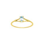 Bague femme - aigue marine - or 18 carats