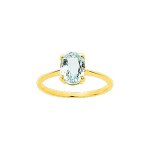 Bague femme - aigue marine - or 18 carats