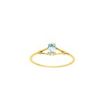Bague femme - aigue marine - or 9 carats