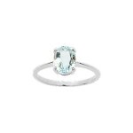 Bague femme - aigue marine - or 9 carats