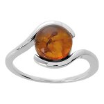 Bague femme - ambre - argent 925 Bague femme - ambre - argent 925