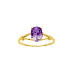 Bague femme - am�thyste - or 18 carats
