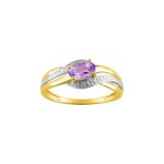 Bague femme - amthyste - or 9 carats