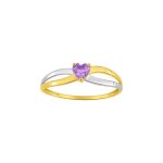 Bague femme - améthyste - or 9 carats Bague femme - améthyste - or 9 carats