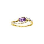 Bague femme - améthyste - or 9 carats Bague femme - améthyste - or 9 carats