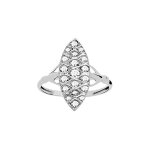 Bague femme - marquise - oxyde de zirconium - argent 925