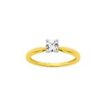 Bague femme - oxyde de zirconium - or 18 carats