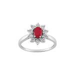 Bague femme - rubis - or 18 carats