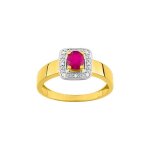 Bague femme - rubis - or 18 carats