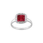 Bague femme - rubis - or 18 carats Bague femme - rubis - or 18 carats