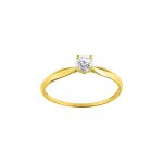 Bague femme - solitaire - or 9 carats - oxyde de zirconium - 0, 30 carat Bague femme - solitaire - or 9 carats - oxyde de zirconium - 0, 30 carat