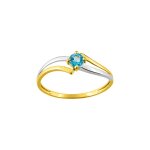 Bague femme - topaze - or 18 carats