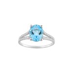 Bague femme - topaze - or 18 carats Bague femme - topaze - or 18 carats