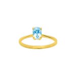 Bague femme - topaze - or 18 carats