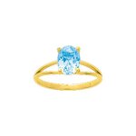 Bague femme - topaze - or 18 carats