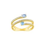 Bague femme - topaze - or 9 carats