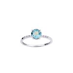 Bague femme - topaze - oxyde de zirconium - or 9 carats Bague femme - topaze - oxyde de zirconium - or 9 carats