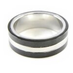 Bague homme peaceful acier bicolore Bague homme peaceful acier bicolore